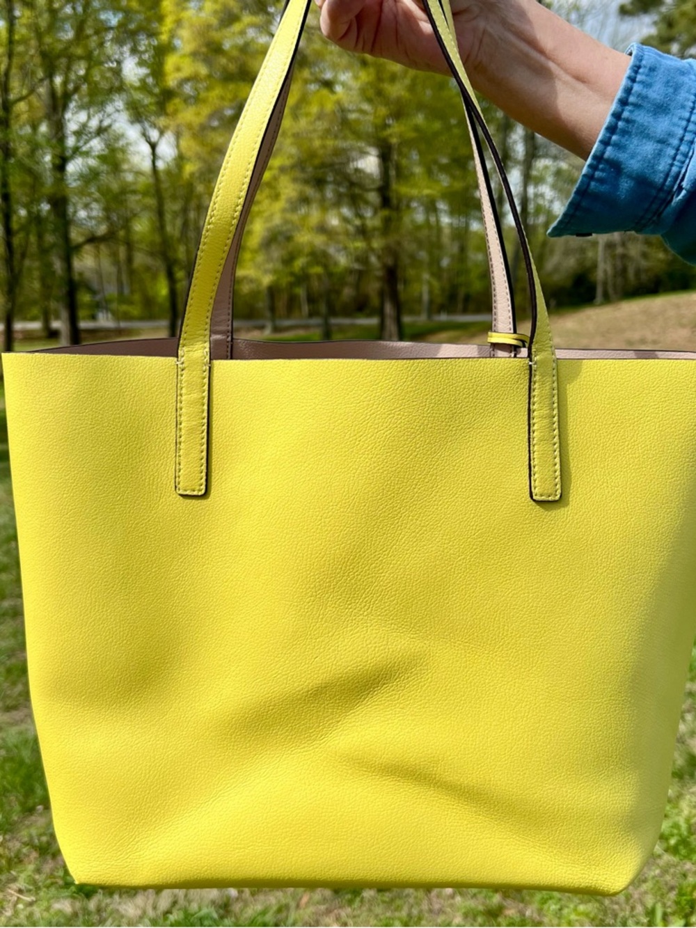 Kate Spade New York Lakeland Drive Marina Reversible Tote Bag - Yellow/Beige - Picture 2 of 8